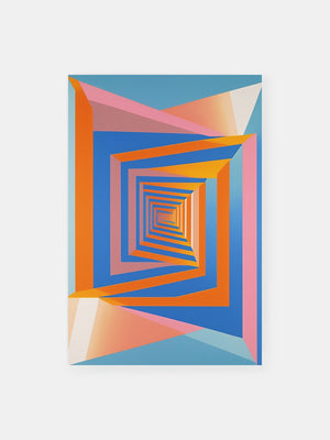 Geometrisches Quadrat Wirbel Poster