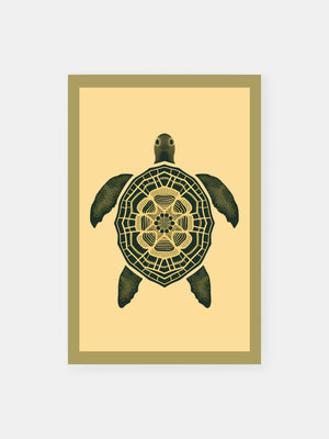 Geometric Turtle Shell Poster