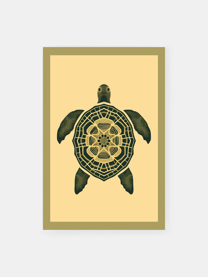 Geometric Turtle Shell Poster - Klumo Shop