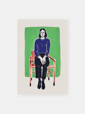 Girl Seated in Silence Poster