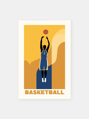 Golden Basketball Dunk Poster