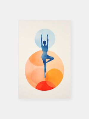 Anmutiges Aquarell Yoga Poster