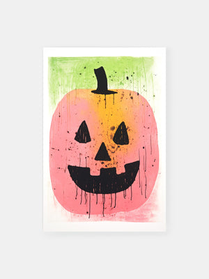 Graffiti Halloween Pumpkin Poster