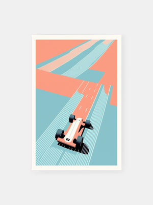 Grafik F1 Auto Rennen Poster
