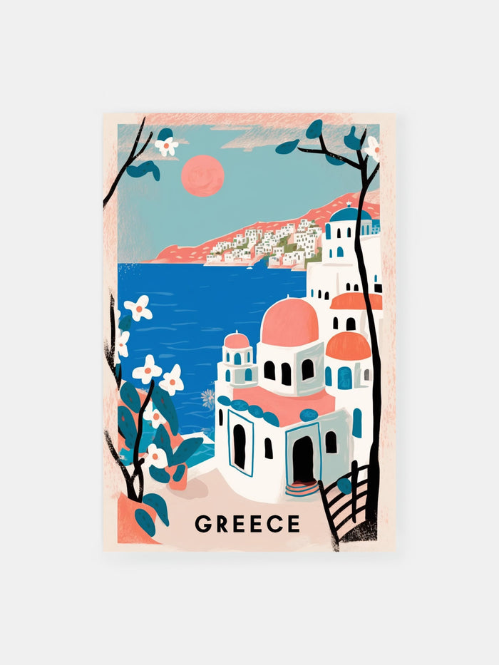 Griechischer Sommer Küste Poster