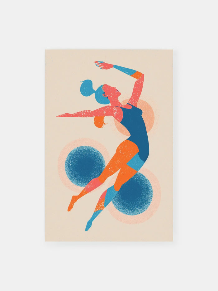Gymnastik Illustration Poster