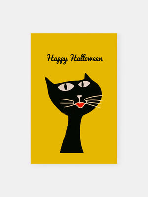 Halloween Schwarze Katze Poster
