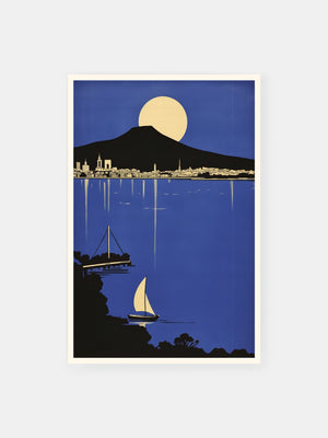 Harbor Moonlit Waters Poster