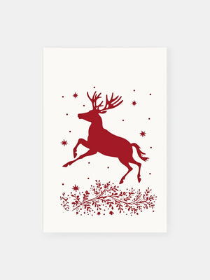 Holiday Reindeer Flight Poster