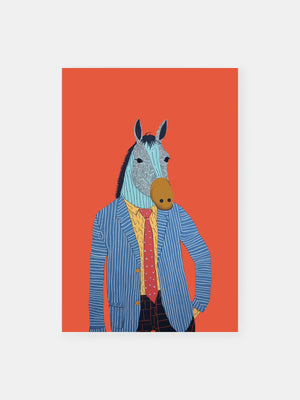 Horse in Suit Poster