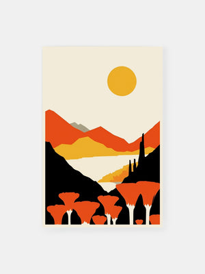 Hot Sunlit Desert Poster