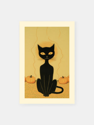 Hypnotisierende schwarze Katze Poster