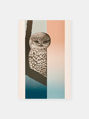 Illuminated Night Owl Poster