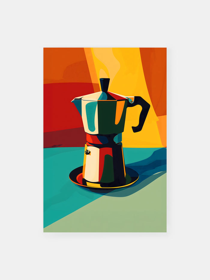 Kaffee Moka Abstrakte Kunst Poster