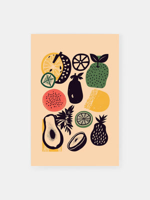 Obst Set Poster
