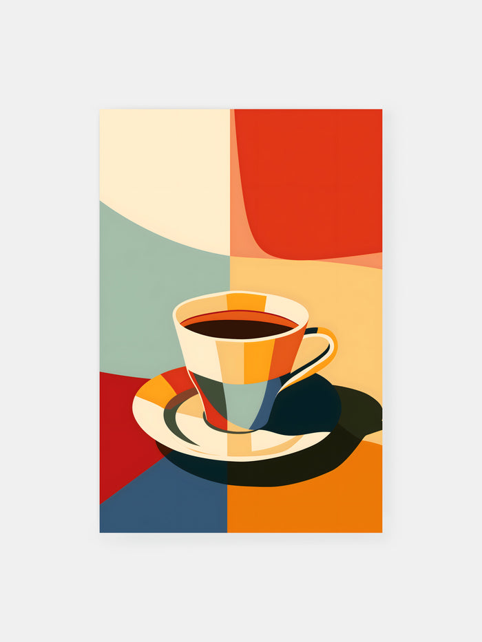Abstrakte Kunst Kaffee Poster