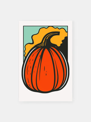Vibrant Pumpkin Print Poster