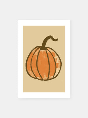 Vintage Pumpkin Sketch Poster