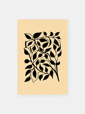 Abstract Leaf Block Poster