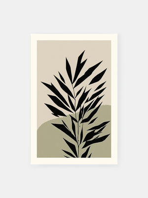 Monochromes Botanik Poster