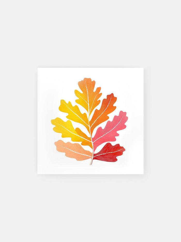 Autumn Colorful Leaf Poster