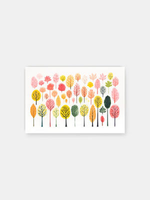 Autumn Colorful Trees Poster