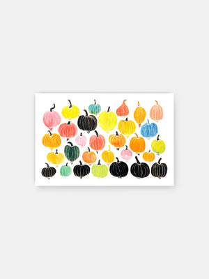 Colorful Pumpkin Harvest Poster