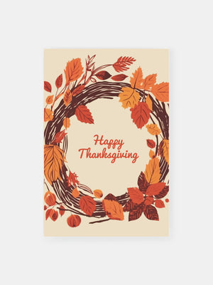 Thanksgiving Wreath Poster