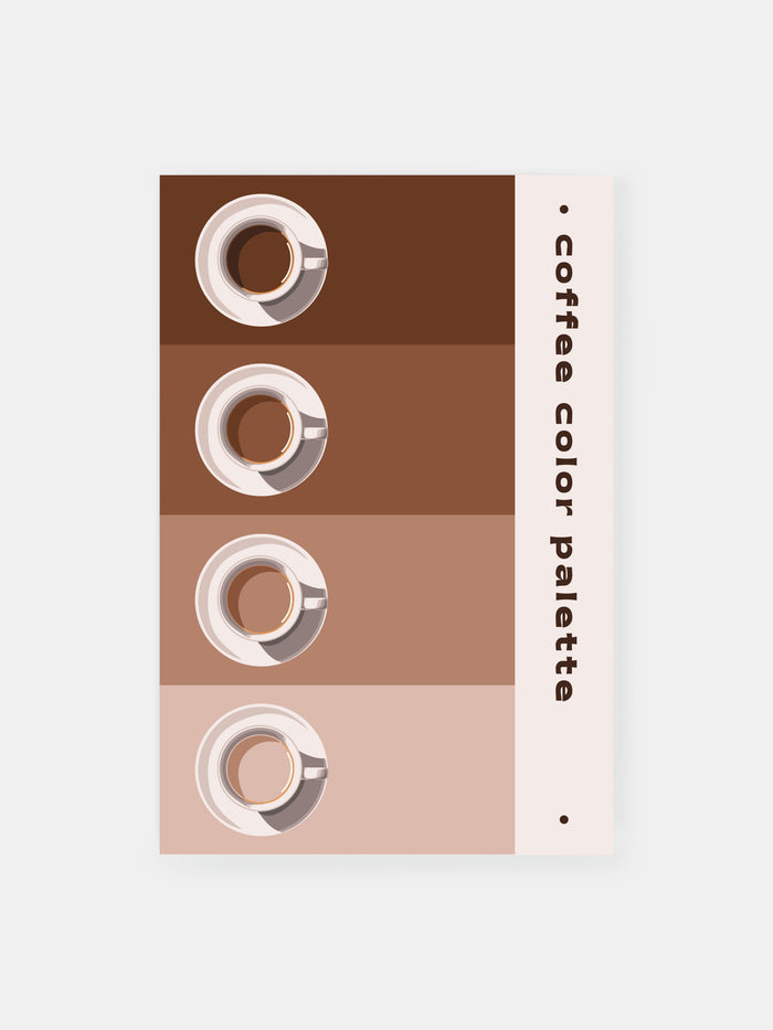 Colorcards Coffee Coffee Chart Color Palette Poster - Klumo Shop