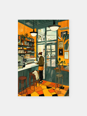 Gemütliches Café Shop Ästhetik Poster