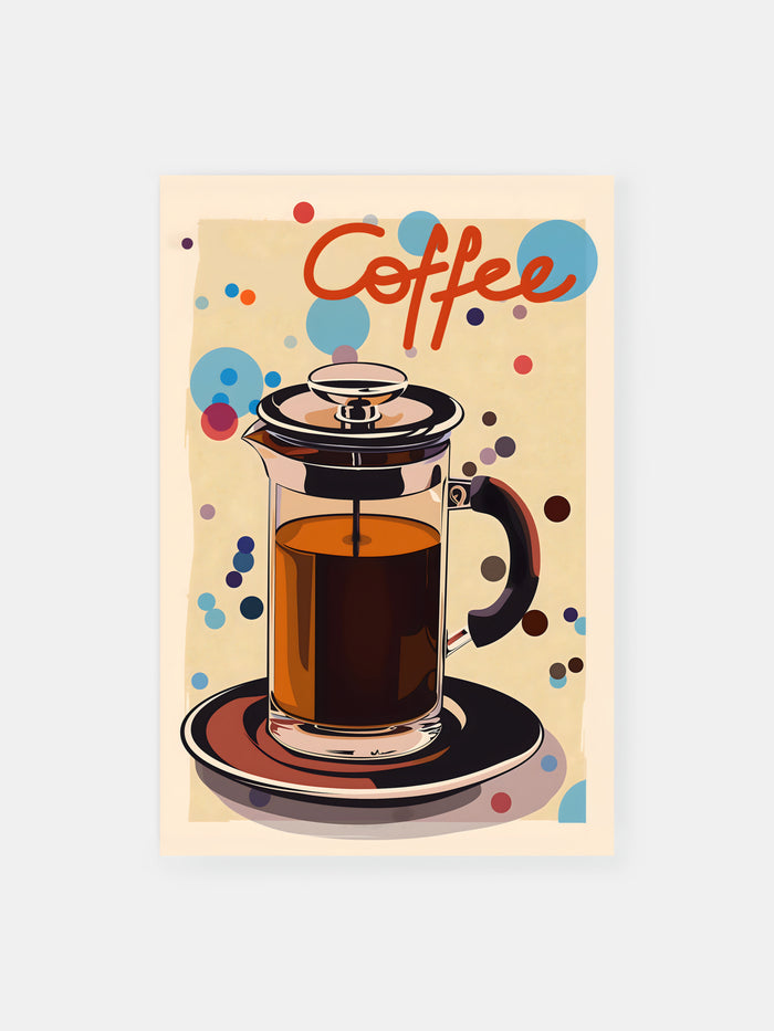 Vintage Kaffee French Press Poster