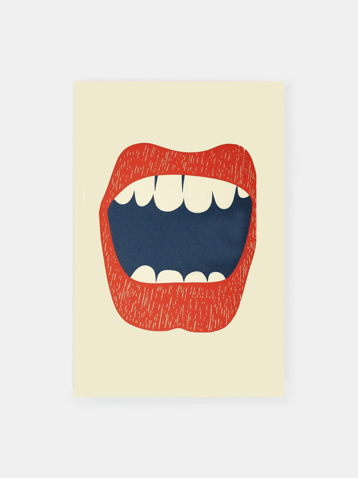 Ikonisches Lippendesign Poster