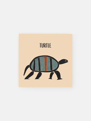 Indigo Turtle Poster