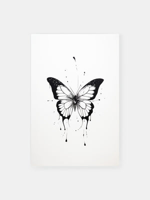 Tintenspritzer Schmetterling Poster