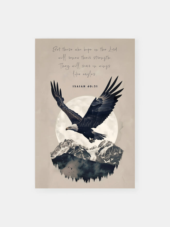 Isaiah 40 31 Bible Quote Eagles Poster