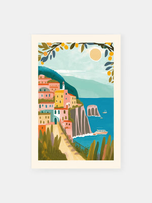 Italian Coastal Village Poster