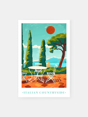 Italienische Landschaft Ästhetik Reise Poster