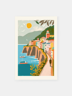 Italienischer Hafen in der Sonne - Poster