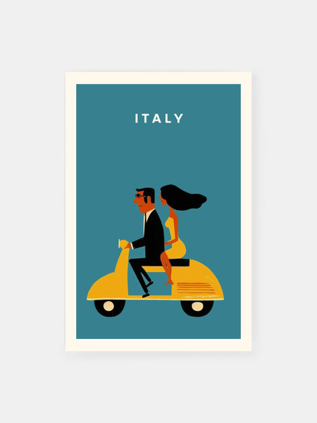 Italian Vespa Romance Poster - Klumo Shop