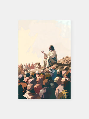 Jesus Christ Teaching Poster