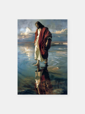 Jesus Water Classical Painting Christianity Poster