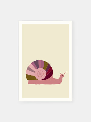 Joyful Snail Shell Poster