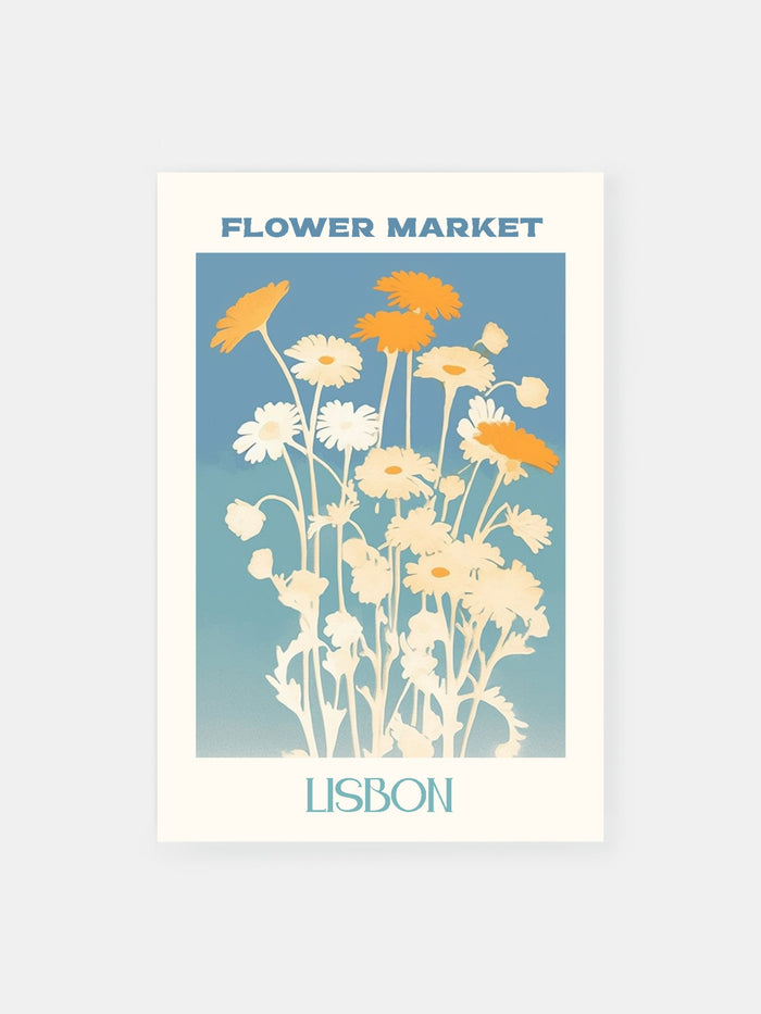 Lisbon Daisy Market Poster