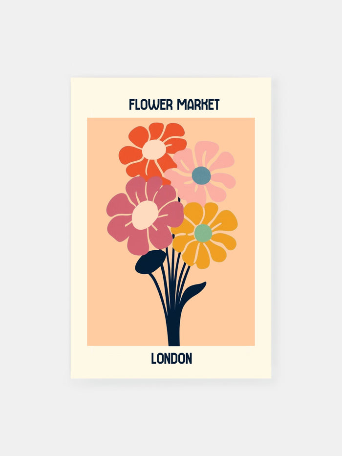London Abstract Blossoms Poster