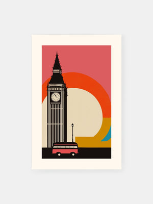 London Bus Junction Poster