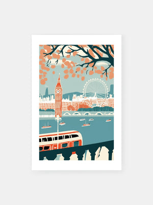 Londoner Big Ben Flussansicht Poster