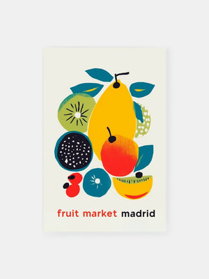 Madrid Fruit Market Charms Poster