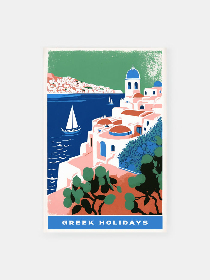 Mediterrane Urlaubserinnerung Poster