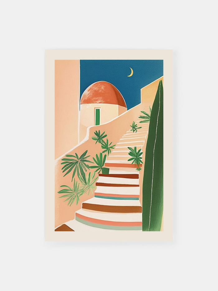 Mittelmeer-Treppe Poster