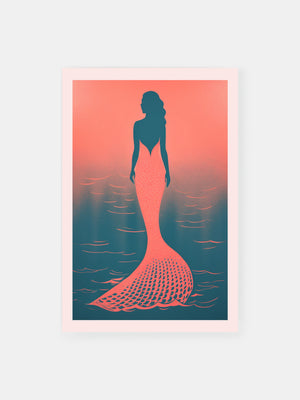 Meerjungfrau in Rosa gekleidet Poster